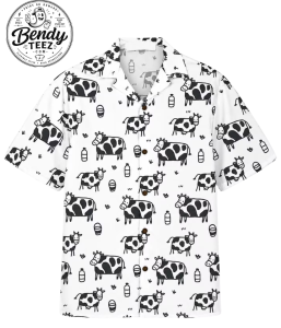 Farm Animal Hawaiian Shirt – Cow Print Unisex Summer Shirt
