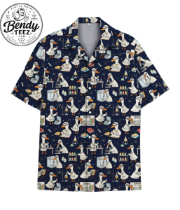 Funny Goose Hawaiian Shirt – Science & Chemistry Button Up 1 Funny Goose Hawaiian Shirt – Science & Chemistry Button Up