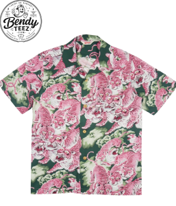 Pink Tiger Shirt – Tropical Animal Print Button Up