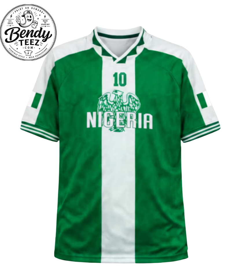Custom Green & White Football Jersey – Personalized Name & Number