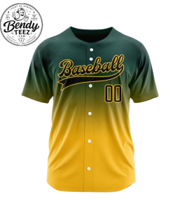 Two-Tone Baseball Jersey – Retro Ombre Sports Shirt