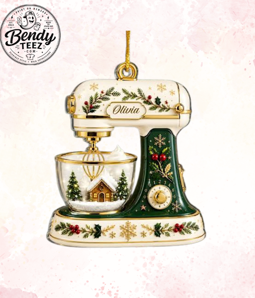 Christmas Baking Mixer Ornament – Festive Kitchen Holiday Decor