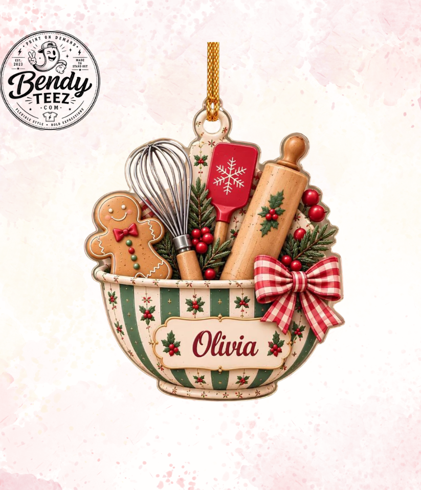 Custom Name Baking Mixer Christmas Ornament